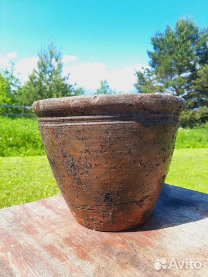Глиняная Корчага Горшок Для Хранения Пищи 19в