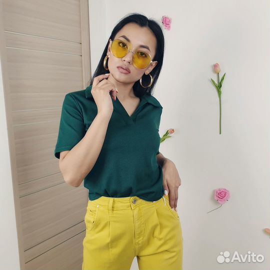 Топ-поло в рубчик