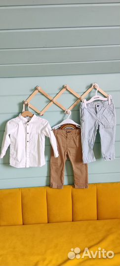 Рубашка на мальчика брюки чинос 92