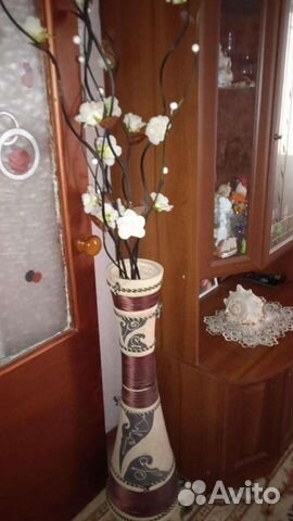 Ваза напольная с цветами