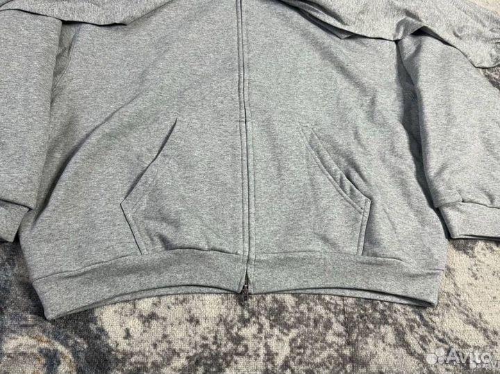 Balenciaha 24SS Incognito Unity Zip-Up Hoodie grey