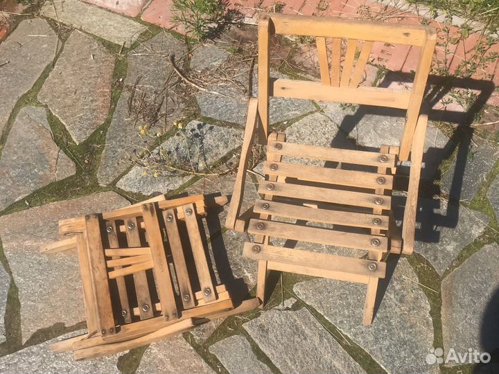Детские винтажные складные стульчики