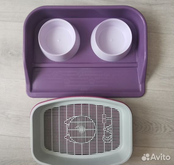 Кошачий лоток+миски для корма