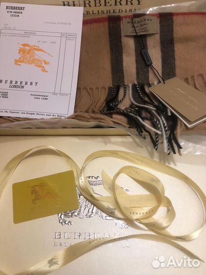 Шарф burberry кашемир 180*30 Новый