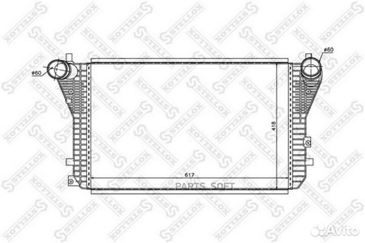 Stellox 1040221SX 10-40221-SX интеркулер\ Audi A3