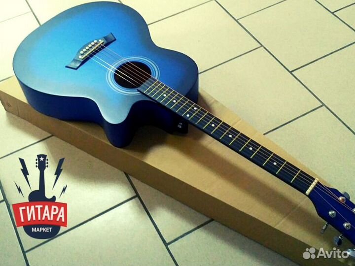 Новая акустическая гитара Belucci 4020 Синяя