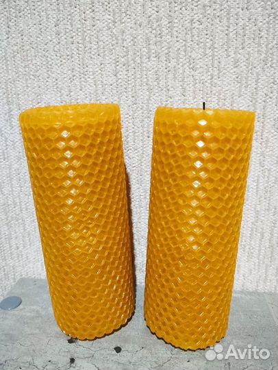 Свечи из натуральной вощины 2шт