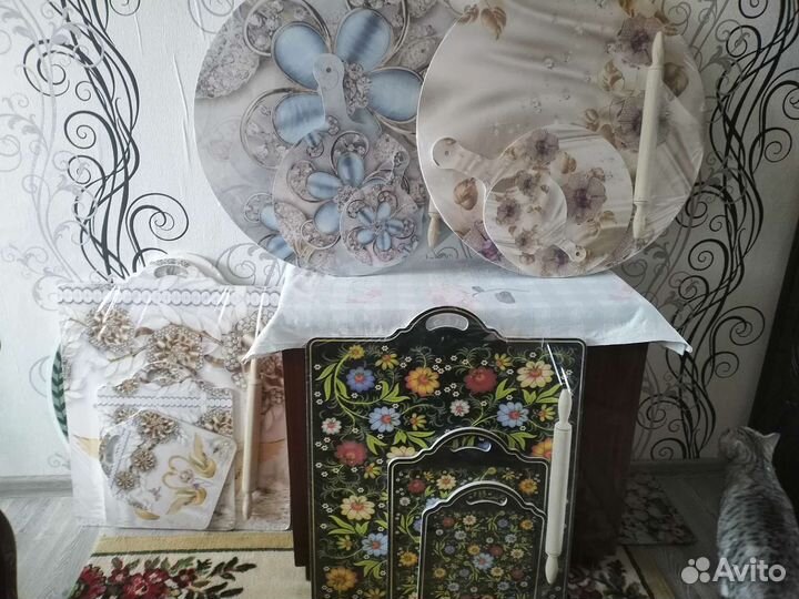 Доска кухонная разделочная 4 в одном