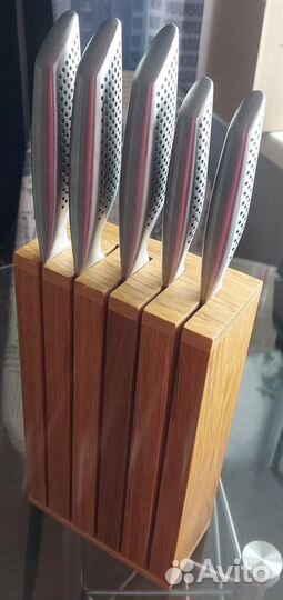 Подставка для ножей из дуба на 5 отверстий