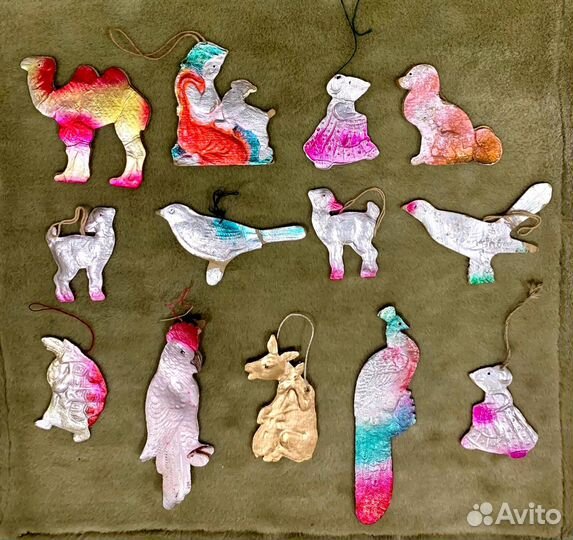Елочные игрушки картонаж СССР Одним лотом