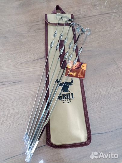 Набор шампуров из нерж стали/в чехле 45см 6шт