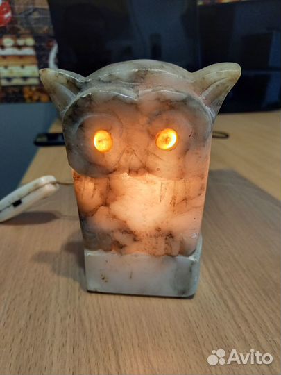 Ночник сова, мрамор. СССР