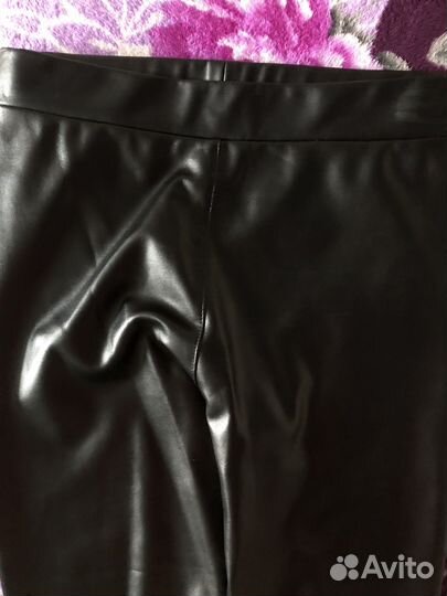 Кожаные брюки женские