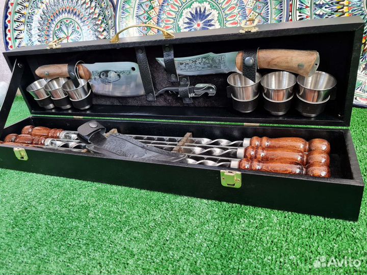 Шампура в чемодане / Подарочный набор Элитный