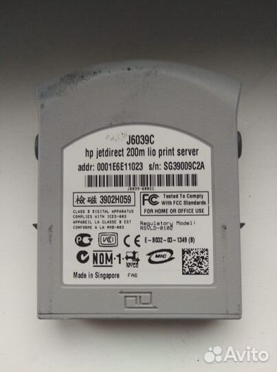 Hp jetdirect J6039C принт-сервер