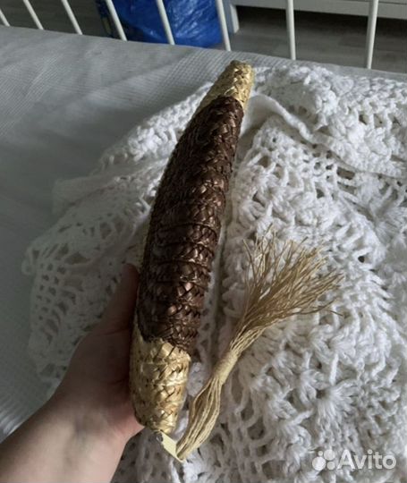 Сумка соломенная косметичка клатч