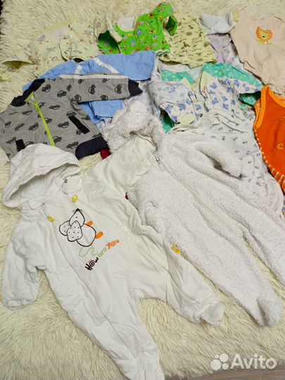 Детские вещи пакетом с 0 до 6-9 мес цена за все