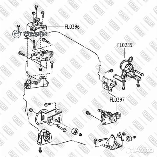 Fixar FL0396 Опора двигателя правая