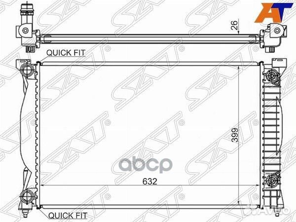 Радиатор Audi A4 00-06 / A6 97-05 AD0006 Sat