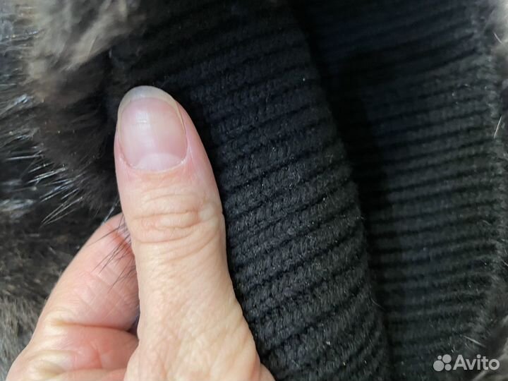 Шапка норковая вязанная