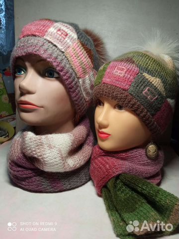 Шапка с помпоном