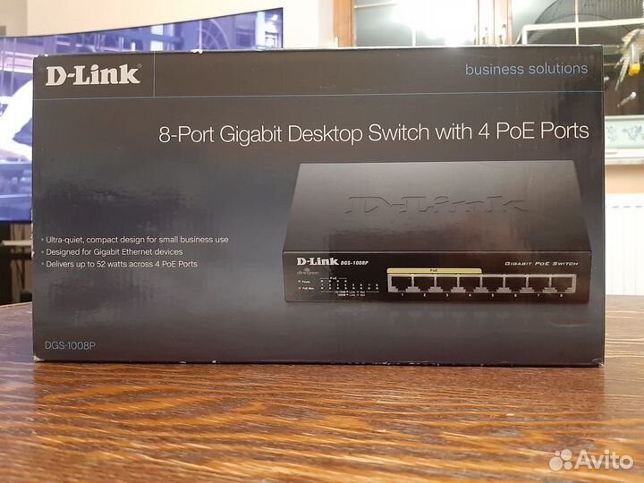 Коммутатор (свич) PoE D-link DGS-1008P