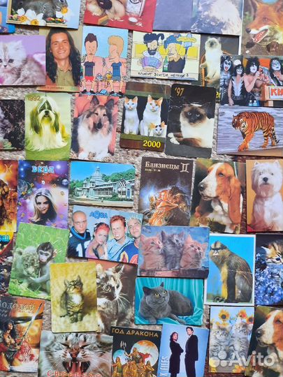 Карманные календарики от 80 до 00х годов