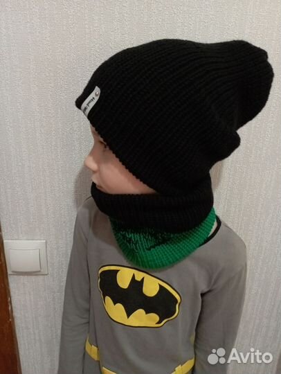 Комплект шапка и снуд для мальчика