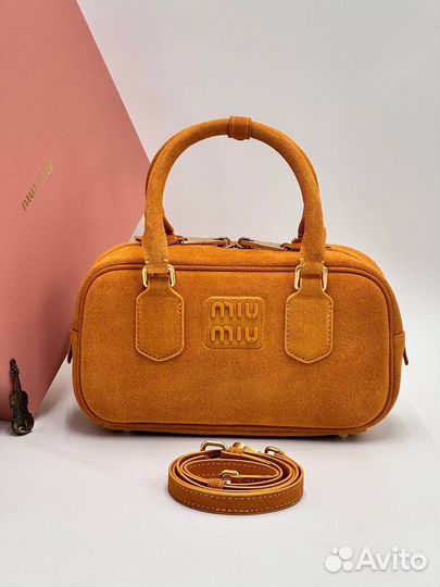 Сумка miu miu женская натуральная замша