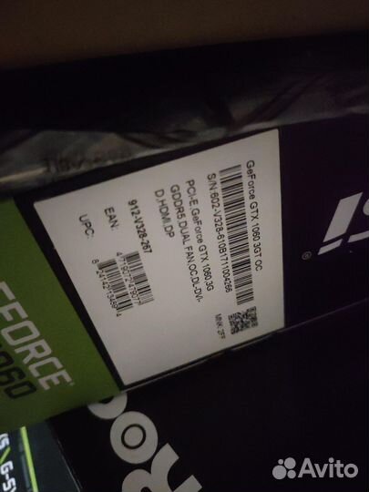 Видеокарта GeForce GTX 1060 3GT OC