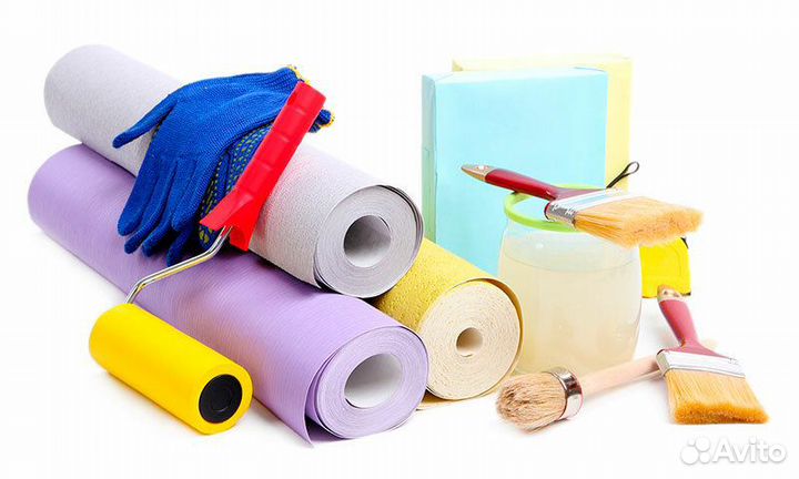 Поклейка обоев малярные работы