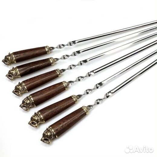 Набор Шампуры Тигры. Дерево - Венге