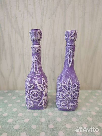 Бутылка подарочная на 23 февраля, декупаж