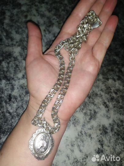 Мужская серебряная цепь