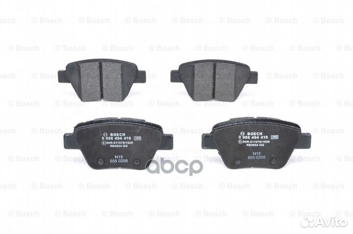 Колодки тормозные дисковые 0986494416 Bosch