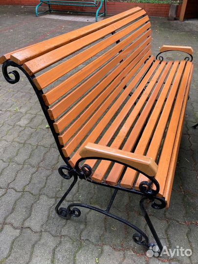 Скамейка уличная со спинкой