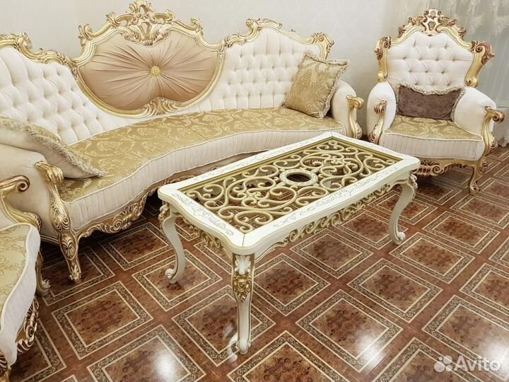 Журнальный стол «Узор» со стеклом