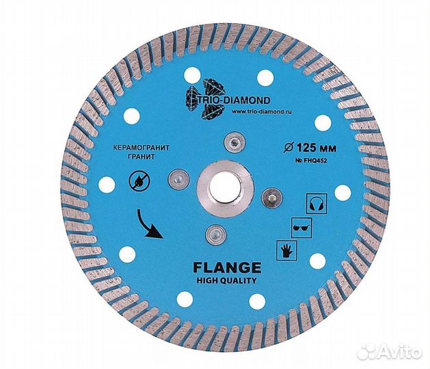 Диск алмазный отрезной Trio-Diamond Flange 125*m-1