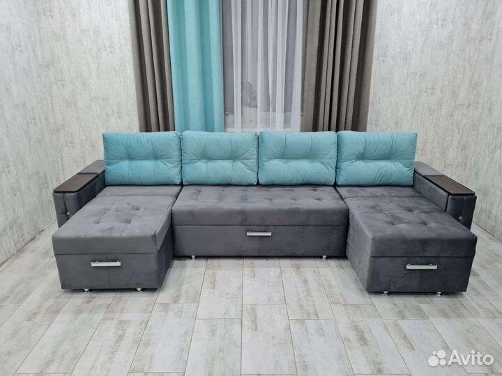 Диван трансформер 3 в 1 со столиком