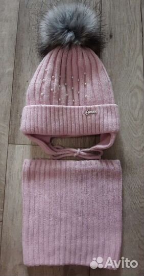 Комплект шапка, снуд