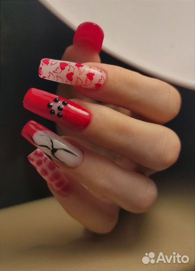 Наращивание ногтей, крейзи дизайн
