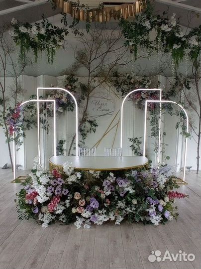 Оформление свадьбы. Фотозона, президиум