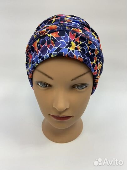 Женская объёмная тканевая шапочка для плавания