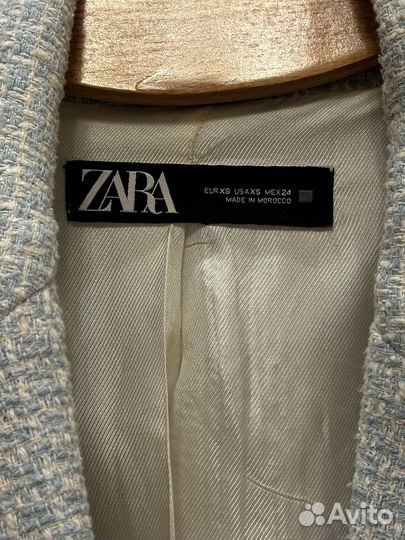 Пиджак Zara твидовый xs
