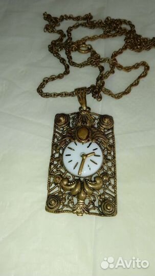 Кулон Чехословакия, СССР, часы, редчайший