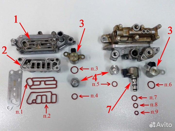 Прокладки на блок VCM Honda Пилот