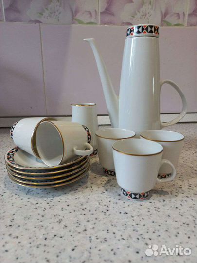 Кофейный сервиз гдр freiberger porzellain