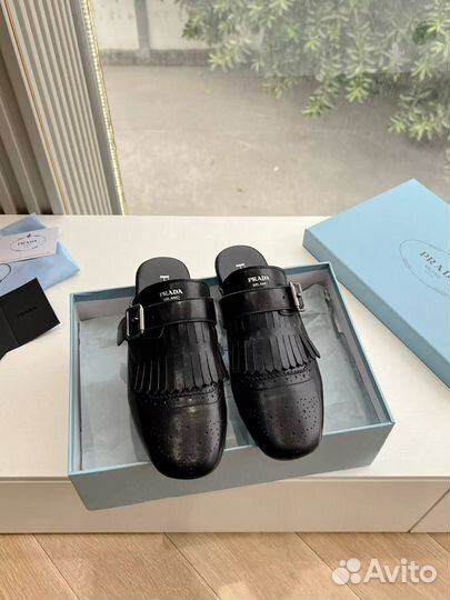 Шлёпки# мюли женские Prada Премиум