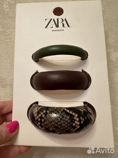 Браслеты zara кожа