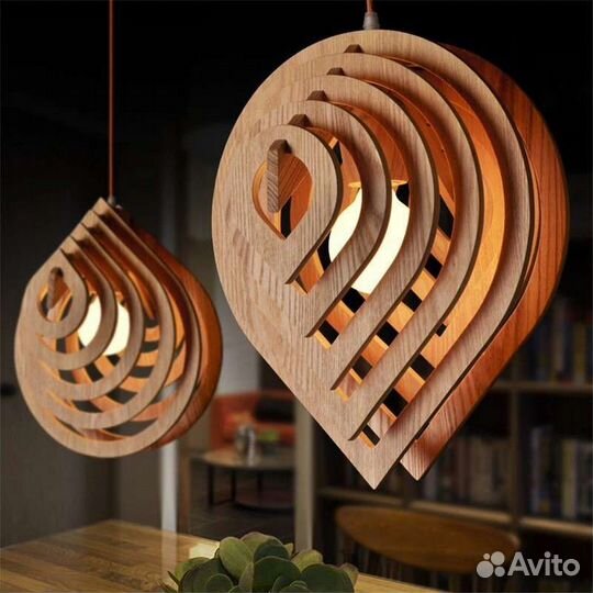 Люстра из дерева ручной работы